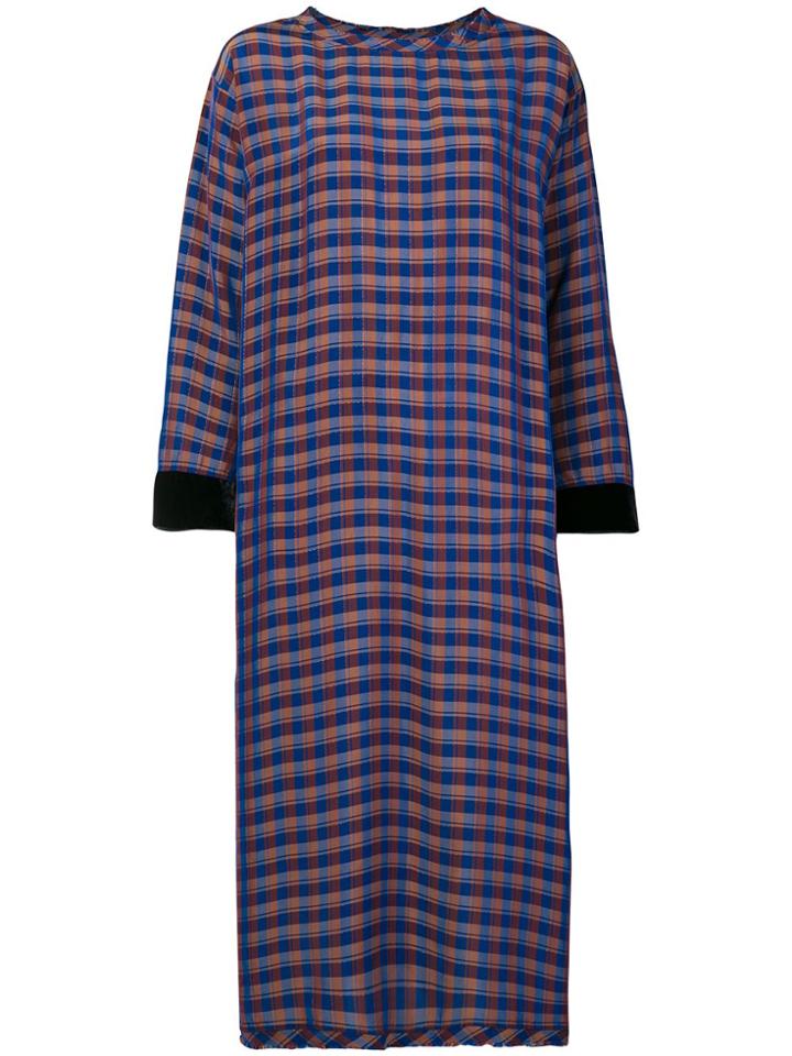 Forte Forte Plaid T-shirt Dress - Blue
