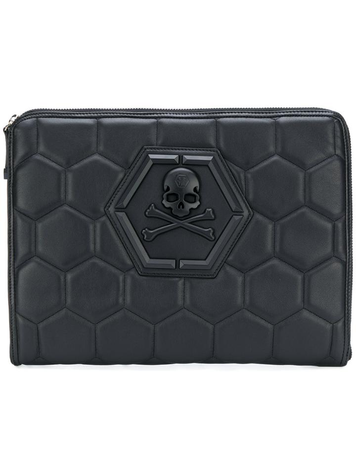 Philipp Plein A Diamond In The Rough Clutch - Black
