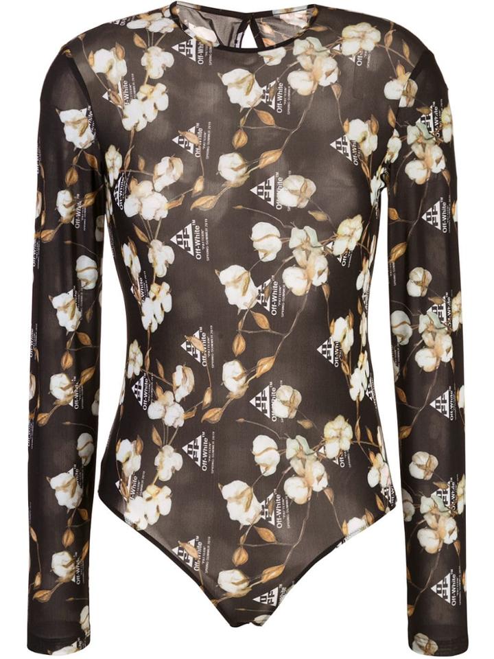 Off-white Printed Bodysuit - Black