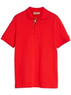 Burberry Check Trim Polo Shirt - Red