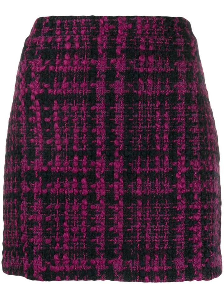 Andamane Tweed Fitted Skirt - Black
