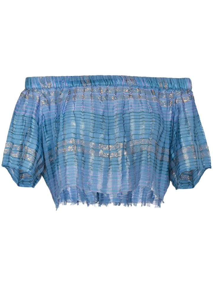 A Peace Treaty Arima Crop Top - Blue
