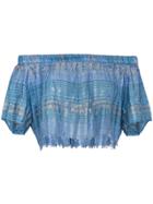 A Peace Treaty Arima Crop Top - Blue