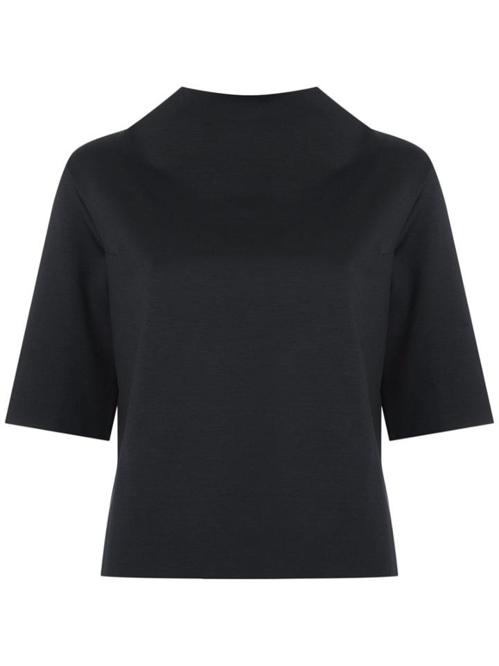 Martha Medeiros - Funnel Neck Top - Women - Polyamide/spandex/elastane/viscose - 44, Black, Polyamide/spandex/elastane/viscose