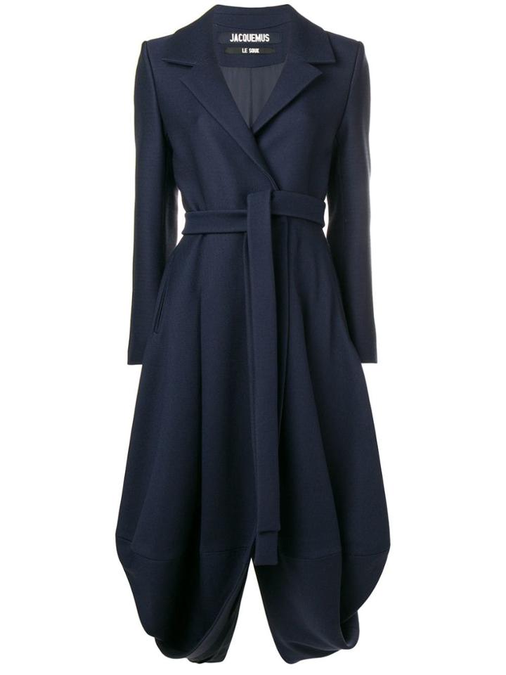 Jacquemus Flared Midi Coat - Blue