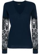 Each X Other Lace V-neck Top - Blue
