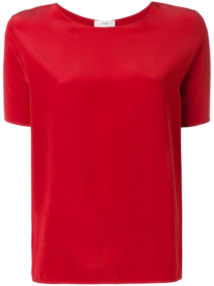 Forte Forte Classic T-shirt, Women's, Size: 2, Red, Silk