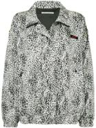 Alessandra Rich Leopard Print Bomber Jacket - Brown