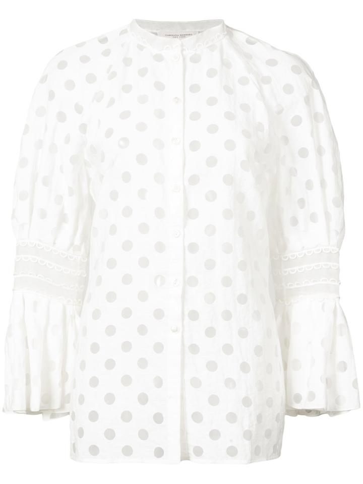 Carolina Herrera Tiered Bell Sleeve Shirt - White
