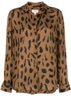 L'agence Animal Print Shirt - Brown