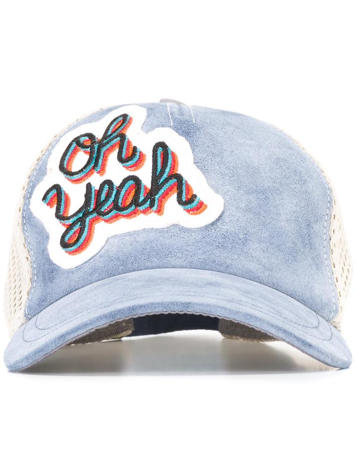 Golden Goose Deluxe Brand - Venice Cap - Women - Cotton/leather/polyester - One Size, Blue, Cotton/leather/polyester