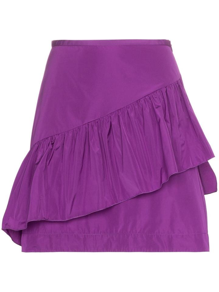 See By Chloé Ruffle Layer A-line Mini Skirt - Purple
