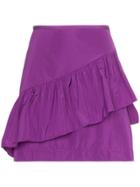 See By Chloé Ruffle Layer A-line Mini Skirt - Purple
