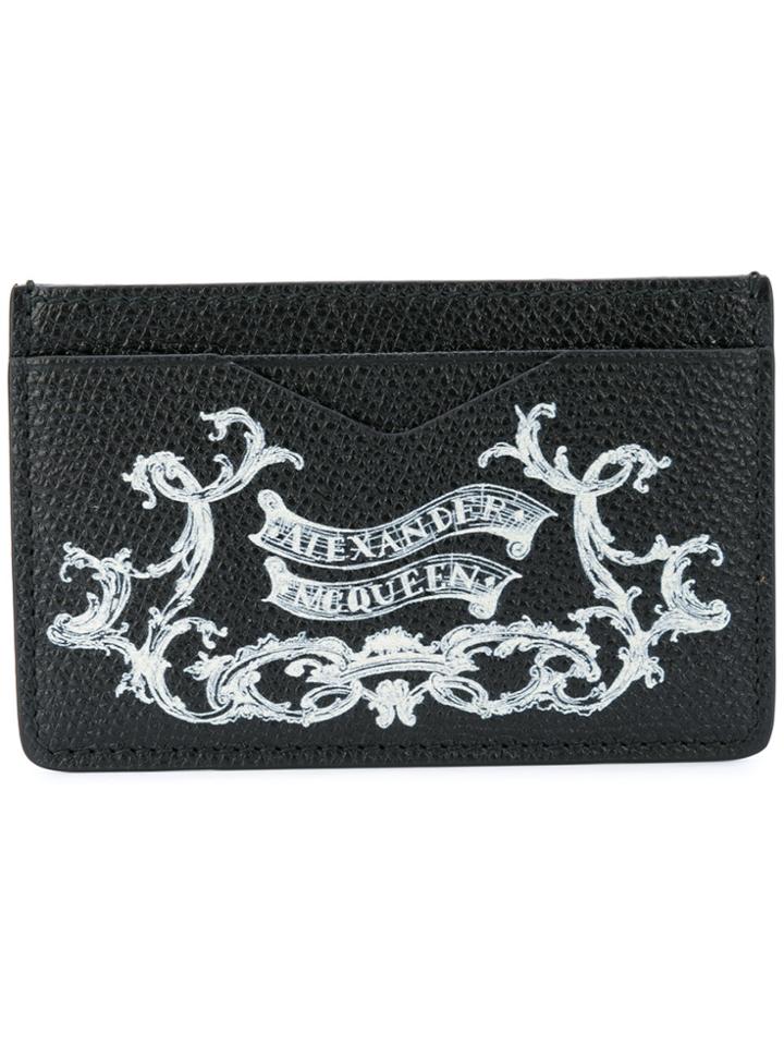 Alexander Mcqueen Skull Insignia Cardholder - Black