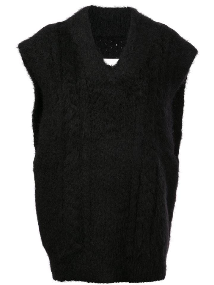 Maison Margiela Oversized Sweater Vest - Black