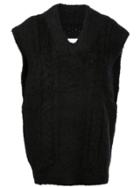Maison Margiela Oversized Sweater Vest - Black