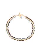 Dvf Diane Von Furstenberg Striped Beaded Necklace - Multicolour