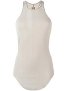 Rick Owens Curved Hem Tank Top, Women's, Size: 42, White, Viscose/silk