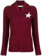 Bella Freud Star Knitted Zip Up Jacket - Red
