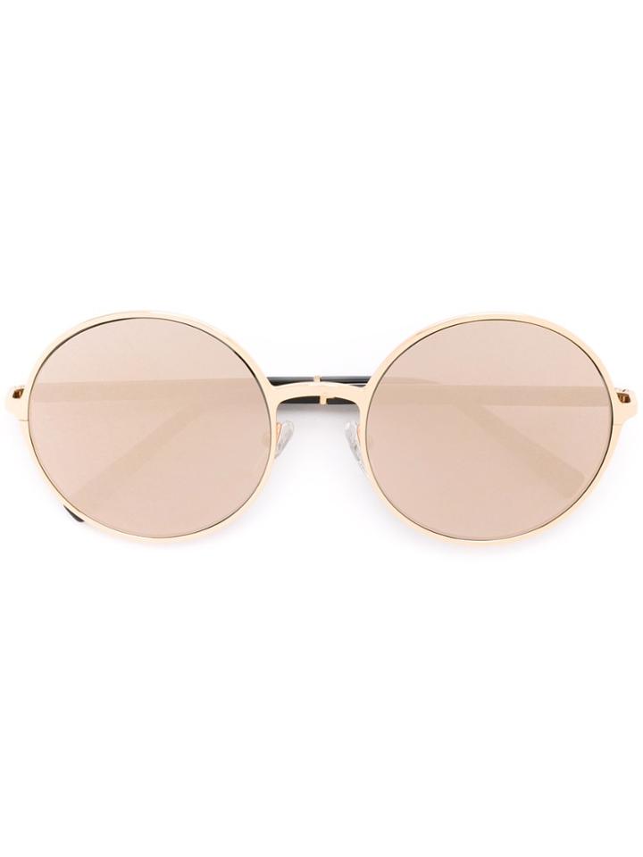 Gold And Wood 'pamela' Sunglasses - Metallic