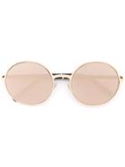 Gold And Wood 'pamela' Sunglasses - Metallic