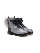 Monnalisa Glittered Ankle Boots - Silver