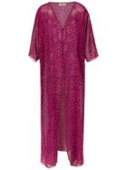 Adriana Degreas Pomeganate Long Kaftan - Pink