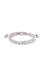 Shamballa Jewels 18kt White Gold And Diamond Lock Moonstone Bracelet -