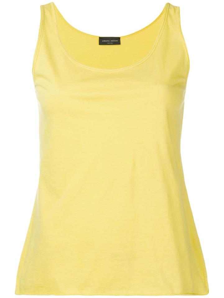 Roberto Collina Scoop Neck Tank Top - Yellow