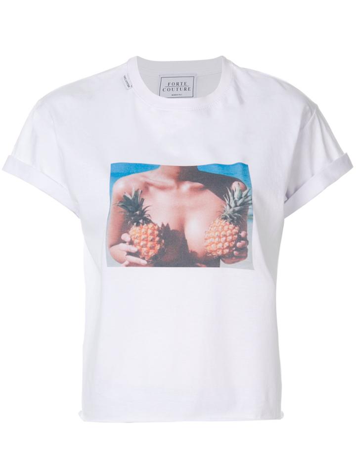 Forte Couture Photo Print T-shirt - White