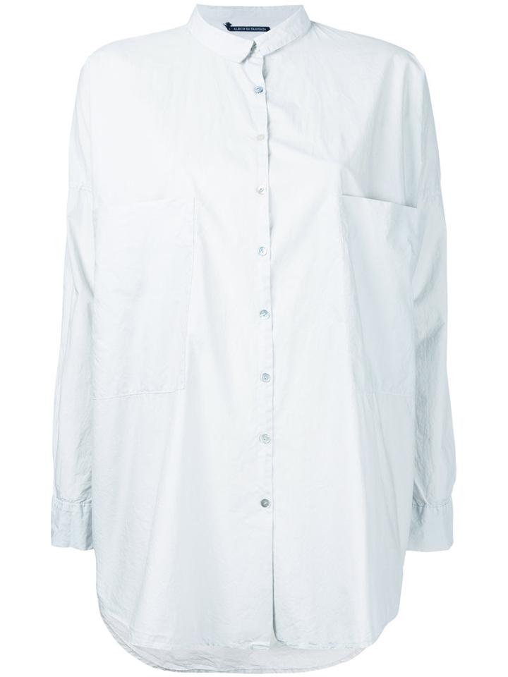 Album Di Famiglia - Oversized Shirt - Women - Cotton - Xs, Grey, Cotton