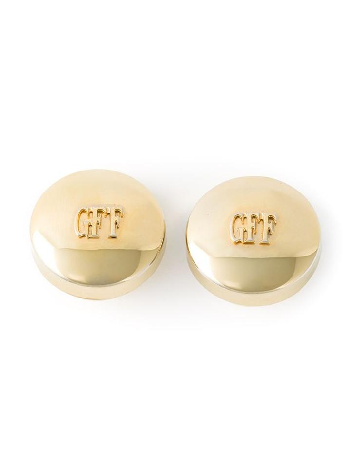 Gianfranco Ferre Vintage Logo Clip On Earrings, Women's, Metallic