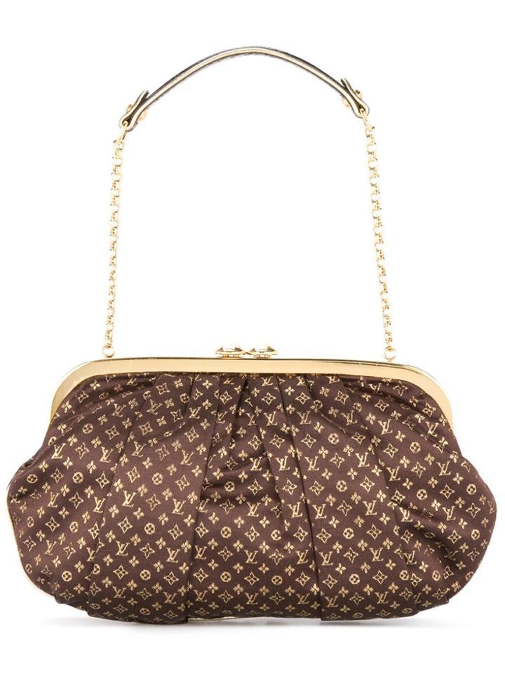 Louis Vuitton Vintage Aumoniere Chain Clutch - Brown