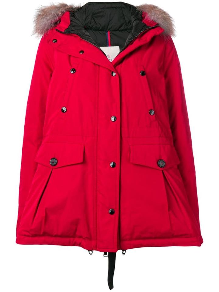 Moncler Short Parka - Red