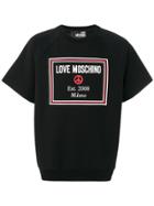 Love Moschino Short Sleeve Sweatshirt - Black