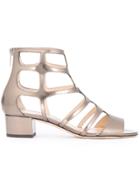 Jimmy Choo Ren 35 Caged Sandals - Metallic