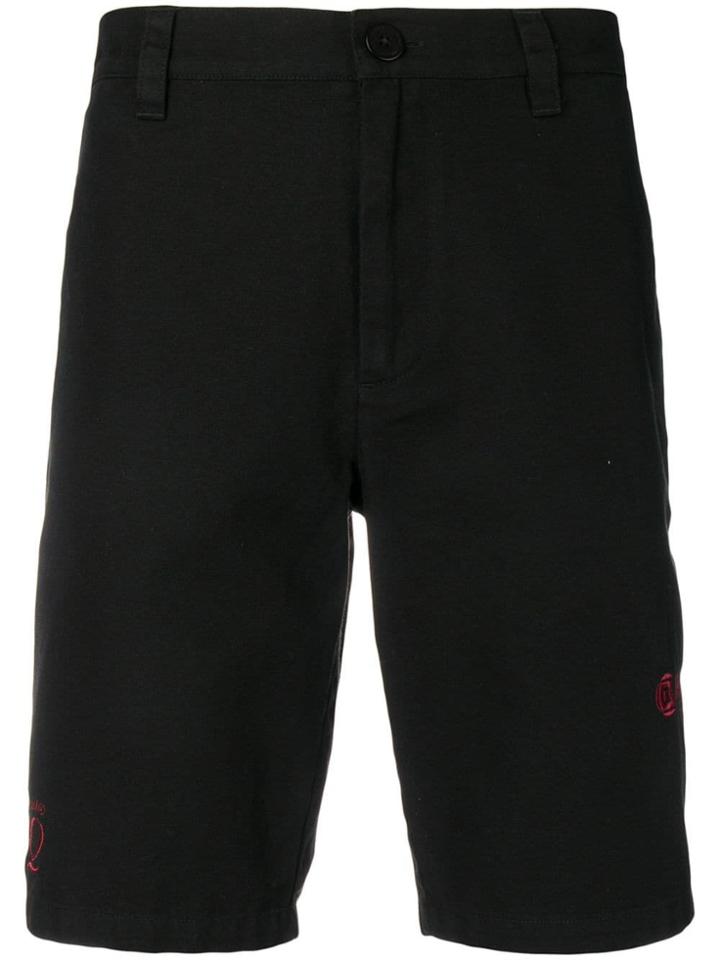 Han Kj0benhavn Logo Embroidered Bermuda Shorts - Black