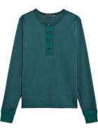 Mackintosh 0003 Green Cotton 0003 Henley Shirt
