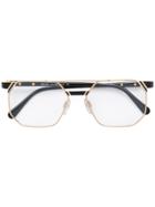 Cazal Hexagonal Glasses - Gold