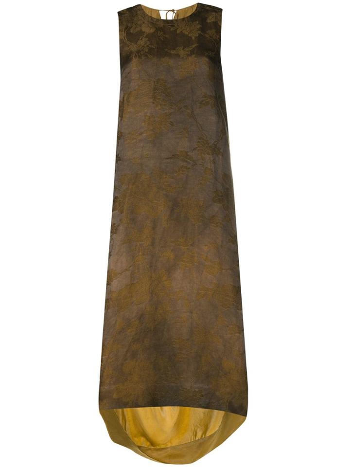 Uma Wang High Low Hem Dress - Brown
