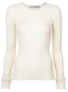 Vince Ribbed Knit Top - Nude & Neutrals