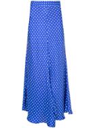 Walk Of Shame Polka Dot Maxi Skirt - Blue