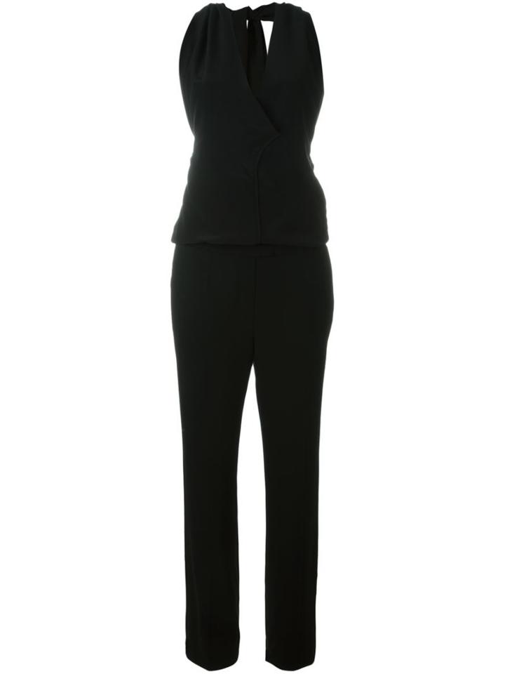 Maison Margiela Sleeveless Jumpsuit, Women's, Size: 42, Black, Silk/viscose/virgin Wool