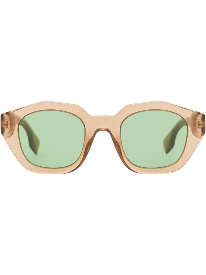 Burberry Geometric Frame Sunglasses - Brown