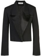 Chin Menswear Intl Cropped Suit Jacket - Black