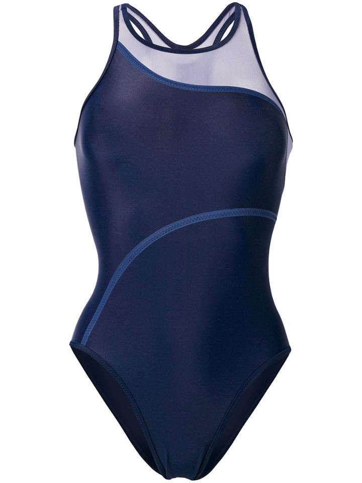 Adidas By Stella Mccartney Open Back Swimsuit - Blue