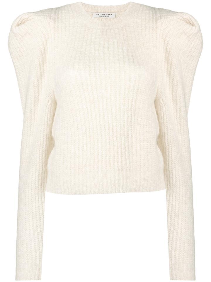 Philosophy Di Lorenzo Serafini Crew Neck Jumper - White