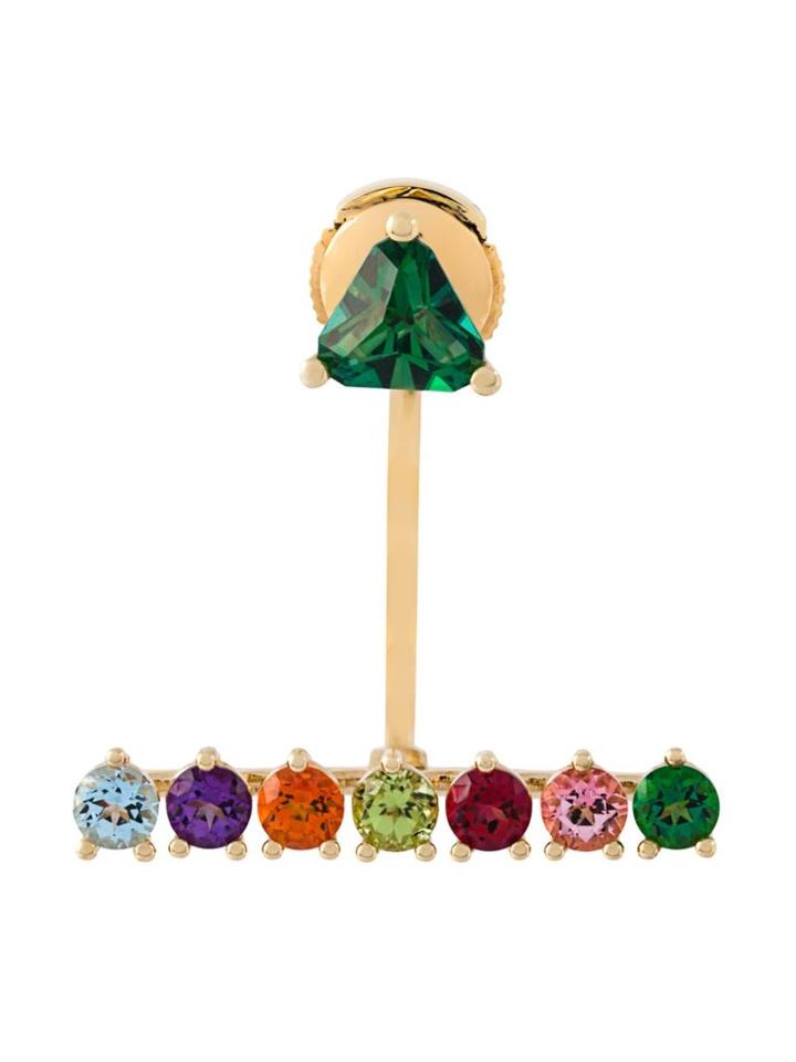 Delfina Delettrez Vein Earring, Women's, Metallic, 9kt Gold/topaz