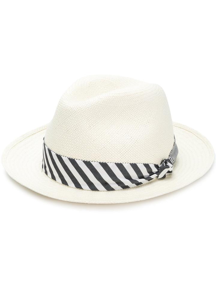 Borsalino Panama Quito Tie Hat - Nude & Neutrals