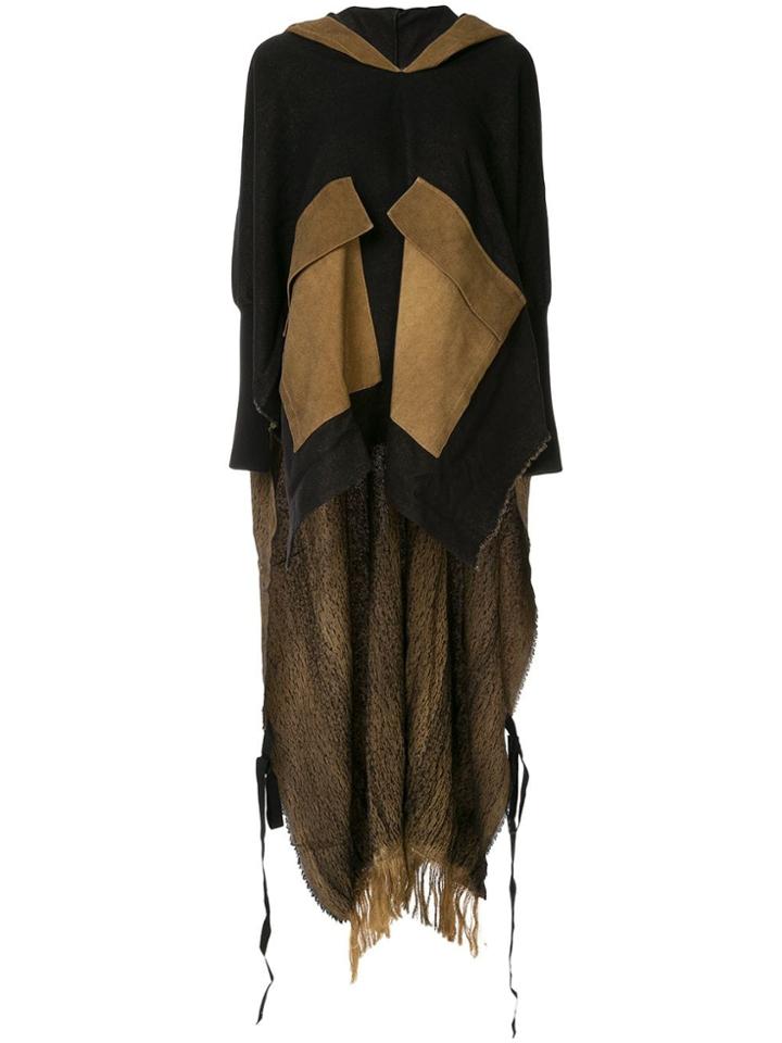 Uma Wang Hooded Cape - Brown